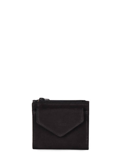 Portemonnee Etincelle Nubuck Leder Etrier Zwart etincelle nubuck EETN810